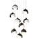 Brooklyn 20.5"W 9-Light Double Round White and Oiled Bronze Long Penda