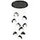 Brooklyn 20.5"W 9-Light Double Round White and Oiled Bronze Pendant