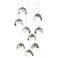 Brooklyn 20.5"W 9-Light White Accented Double Round Long Pendant
