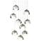 Brooklyn 20.5"W 9-Light White Accented Double Round Sterling Long Pend