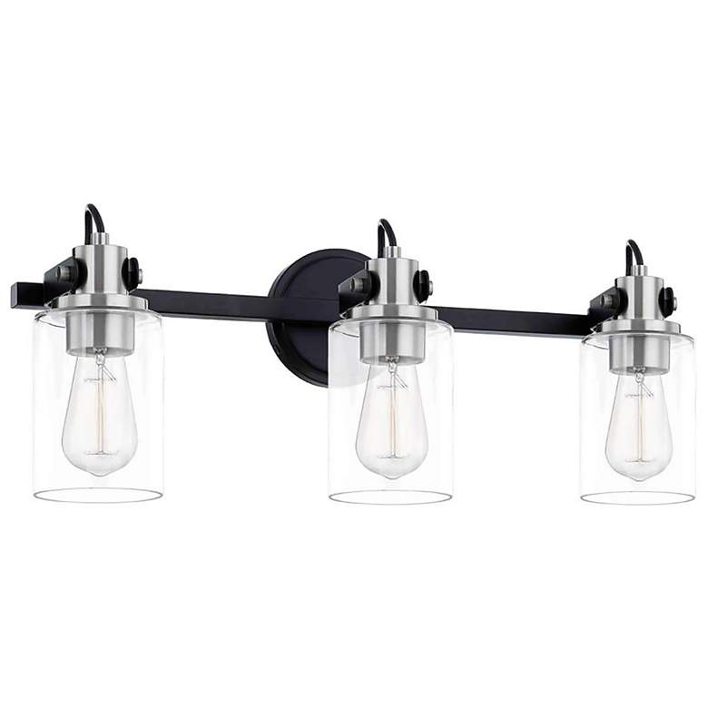 Image 4 Brooklyn 23 1/2" Wide Matte Black Nickel 3-Light Bath Light more views