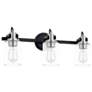 4_Brooklyn 23 1/2" Wide Matte Black Nickel 3-Light Bath Light more views
