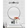 5_Brooklyn 23 1/2" Wide Matte Black Nickel 3-Light Bath Light more views