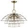 Brooklyn 28" Wide Antique Brass 4-Light Chandelier