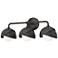 Brooklyn 3-Light Double Shade Sconce - Bronze - Black - Opal Glass