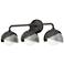 Brooklyn 3-Light Double Shade Sconce - Bronze - Platinum - Opal Glass
