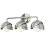 Brooklyn 3-Light Double Shade Sconce - Sterling - Sterling - Opal Glass
