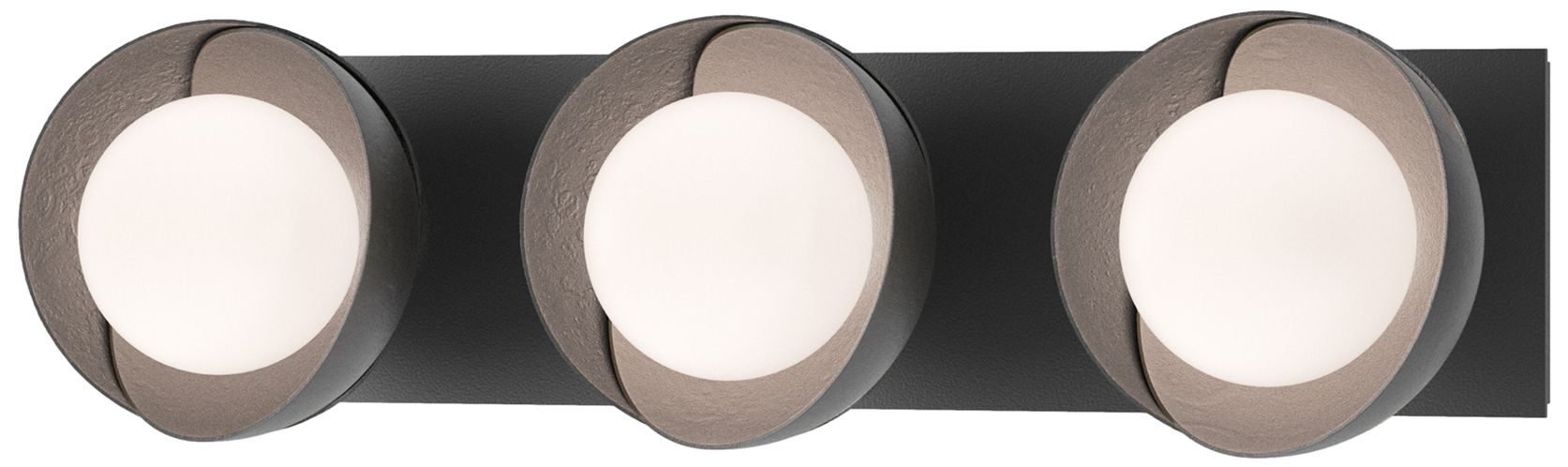 Brooklyn 3-Light Sconce - Black - Black - Opal Glass - Made to Order