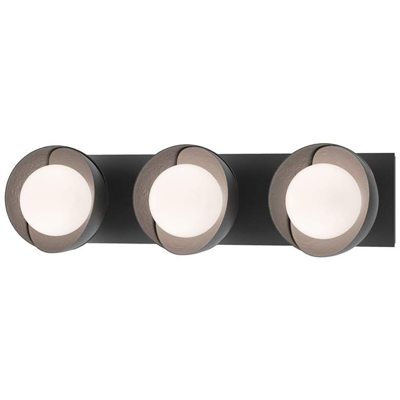 Image 1 Brooklyn 3-Light Sconce - Black - Black - Opal Glass