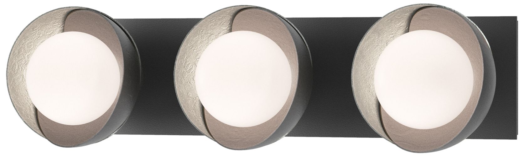 Brooklyn 3-Light Sconce - Black - Platinum - Opal Glass - Made to Order