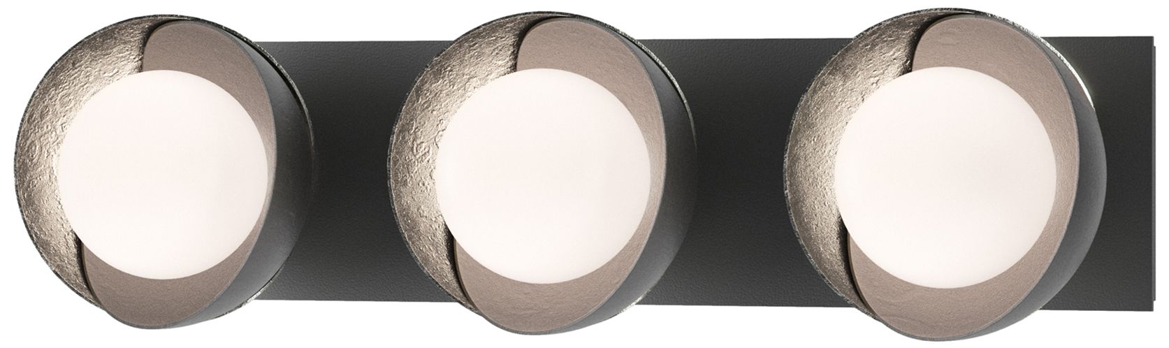 Brooklyn 3-Light Sconce - Black - Sterling - Opal Glass - Made to Order