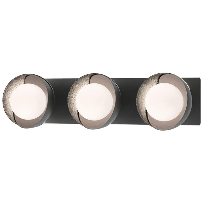 Image 1 Brooklyn 3-Light Sconce - Black - Sterling - Opal Glass