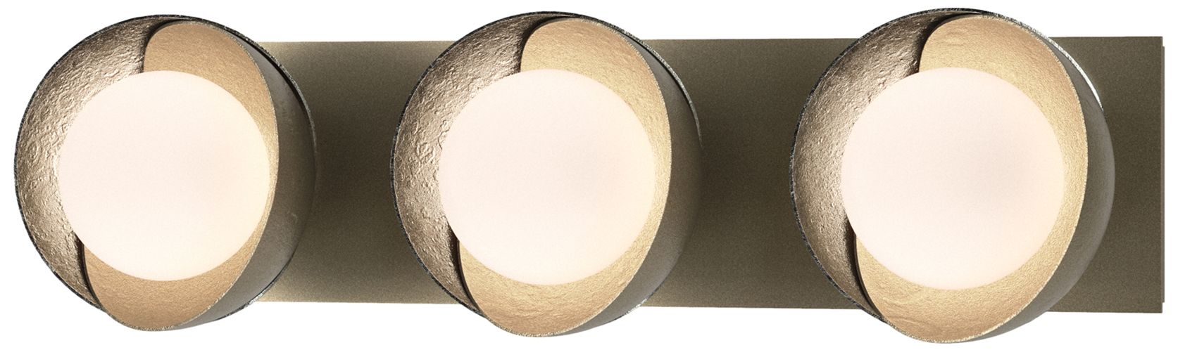 Brooklyn 3-Light Sconce - Gold - Sterling - Opal Glass - Made to Order