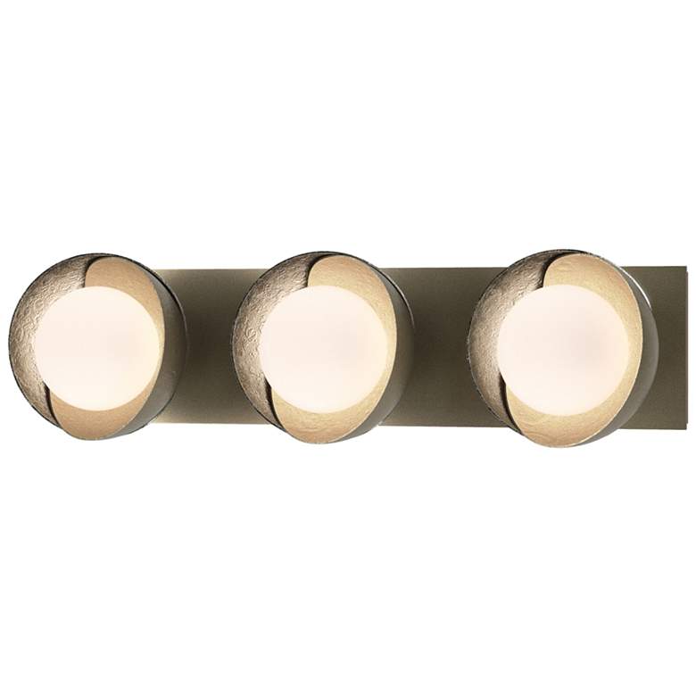 Image 1 Brooklyn 3-Light Sconce - Gold - Sterling - Opal Glass