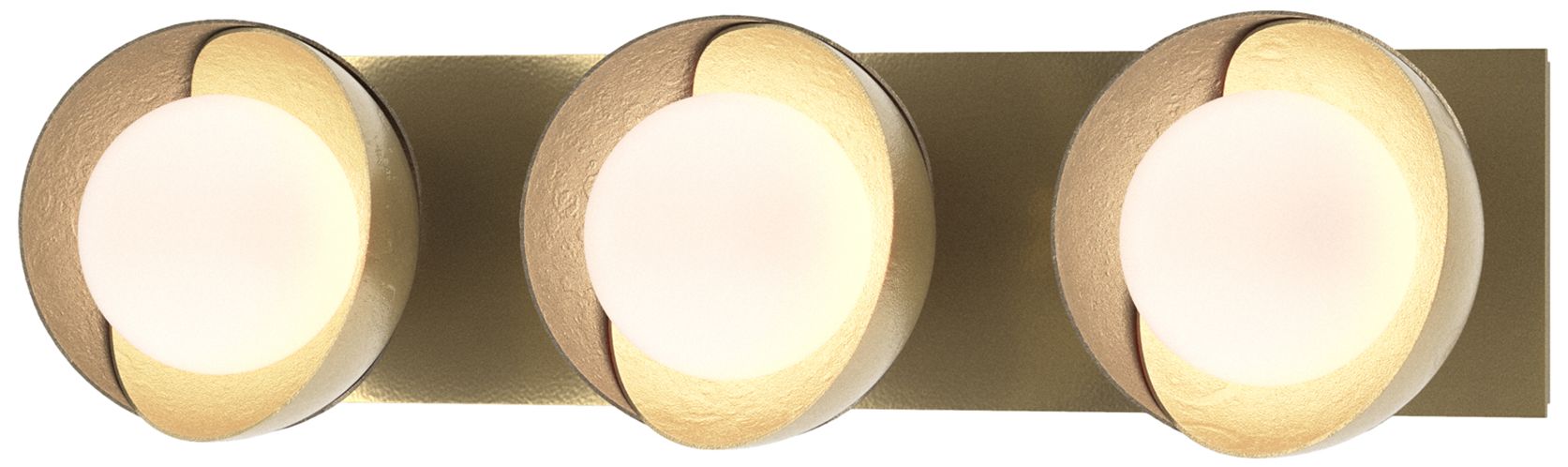 Brooklyn 3-Light Sconce - Modern Brass - Gold - Opal Glass - Made to Order