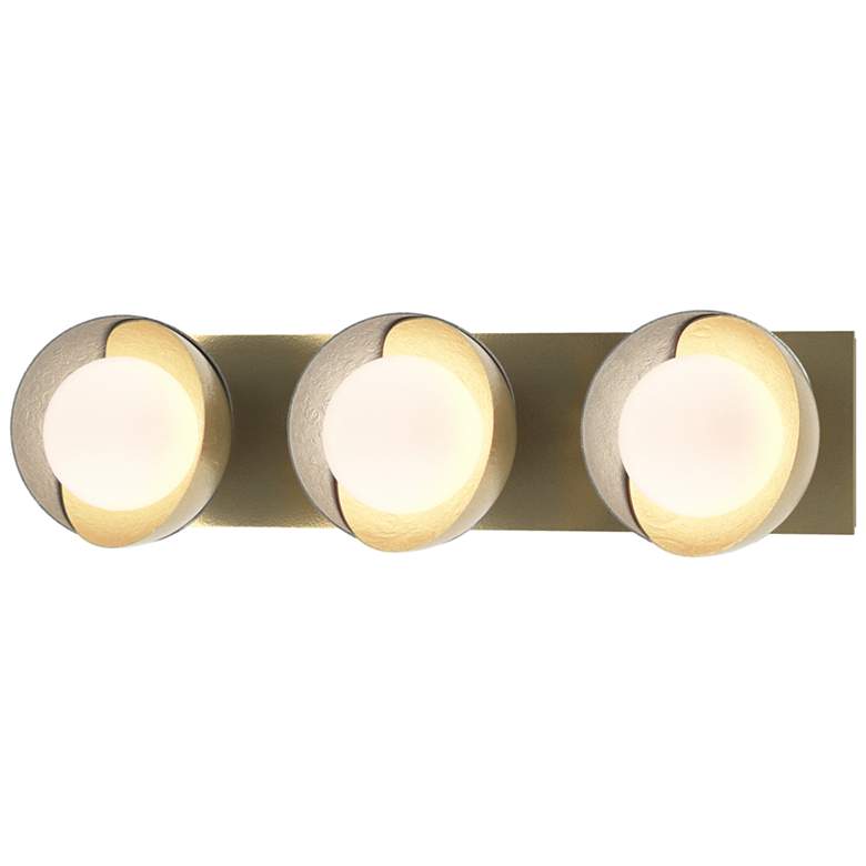Image 1 Brooklyn 3-Light Sconce - Modern Brass - Platinum - Opal Glass