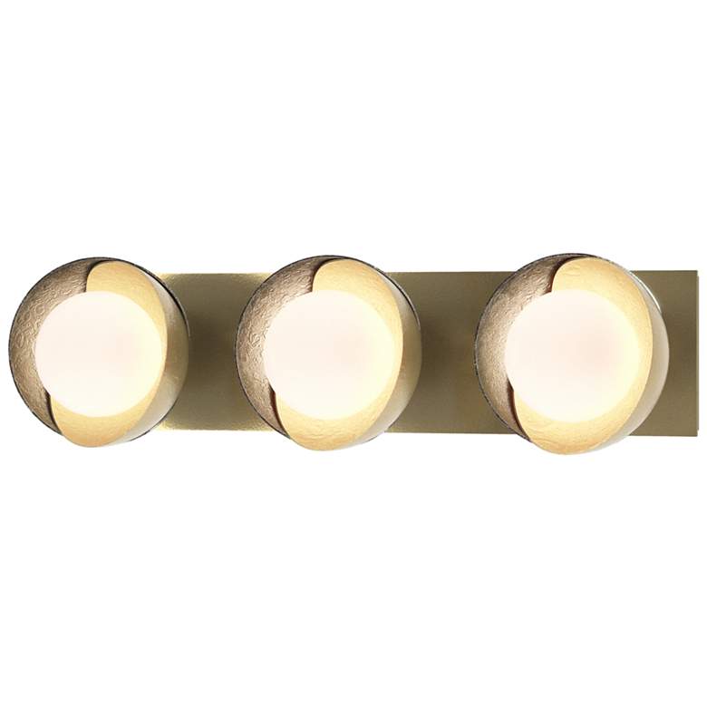Image 1 Brooklyn 3-Light Sconce - Modern Brass - Sterling - Opal Glass