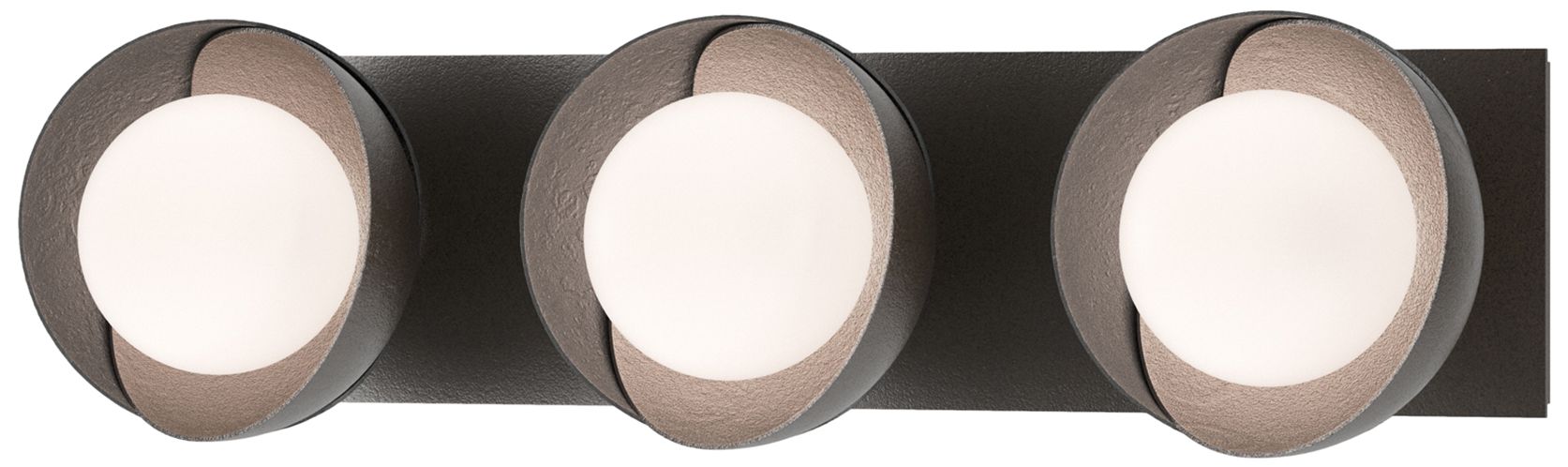 Brooklyn 3-Light Sconce Oil Rubbed Bronze Black Opal Glass Made to Order