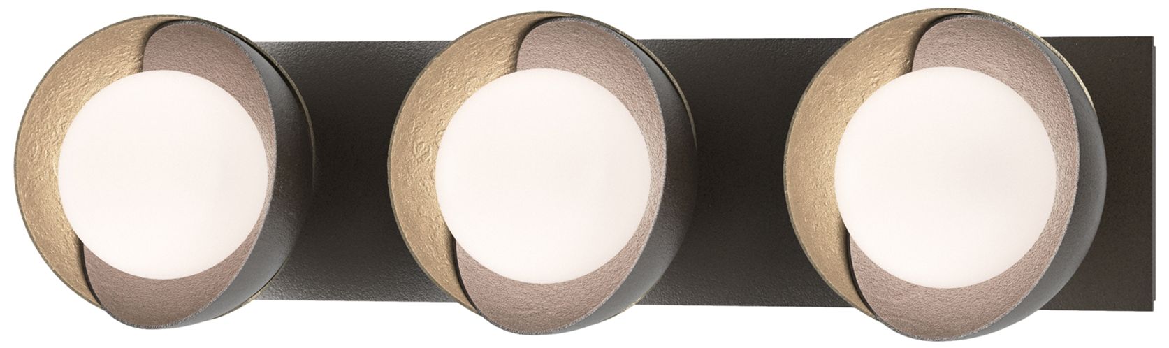 Brooklyn 3-Light Sconce Oil Rubbed Bronze Gold Opal Glass Made to Order
