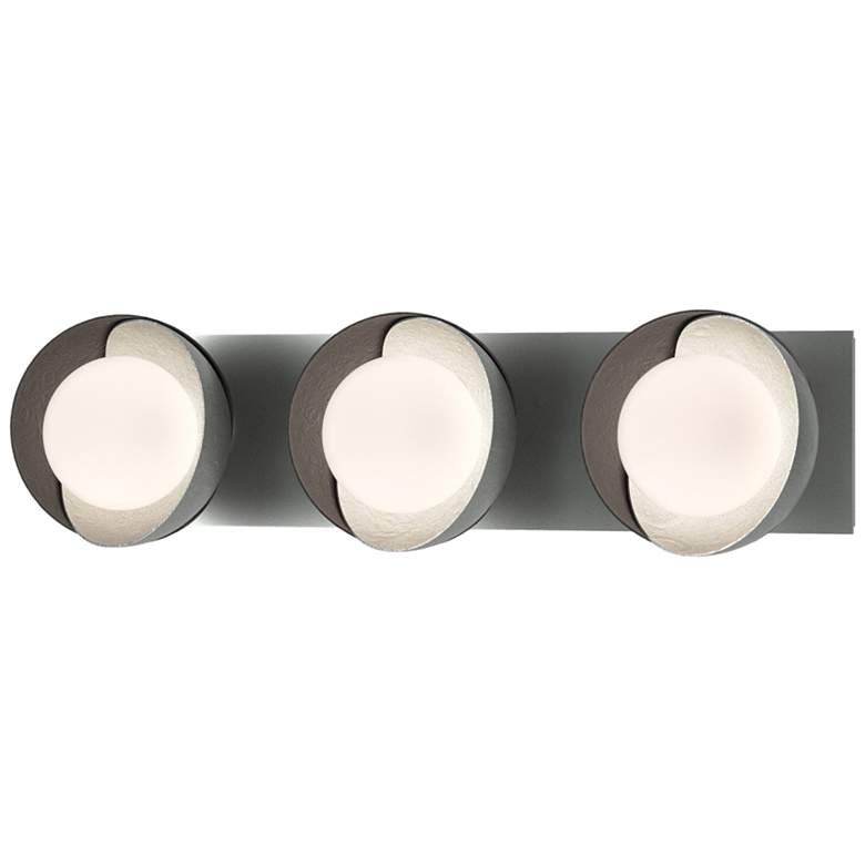Image 1 Brooklyn 3-Light Sconce - Platinum - Black - Opal Glass