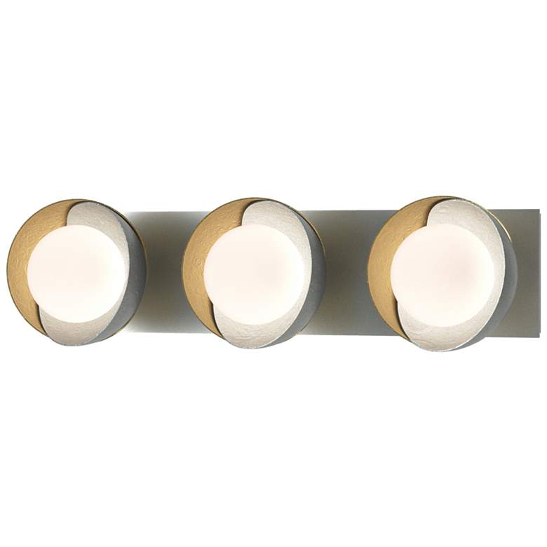 Image 1 Brooklyn 3-Light Sconce - Platinum - Modern Brass - Opal Glass