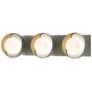 Brooklyn 3-Light Sconce - Platinum - Modern Brass - Opal Glass