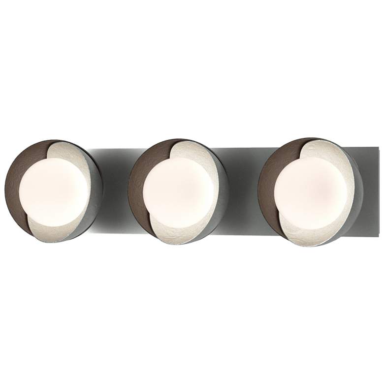 Image 1 Brooklyn 3-Light Sconce - Platinum - Oil Rubbed Bronze - Opal Glass