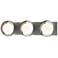 Brooklyn 3-Light Sconce - Platinum - Sterling - Opal Glass