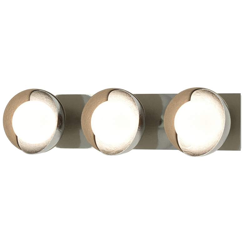 Image 1 Brooklyn 3-Light Sconce - Sterling - Gold - Opal Glass