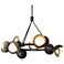 Brooklyn 32" Wide Double Shade 9-Light Oil Rubbed Bronze Ring Pendant