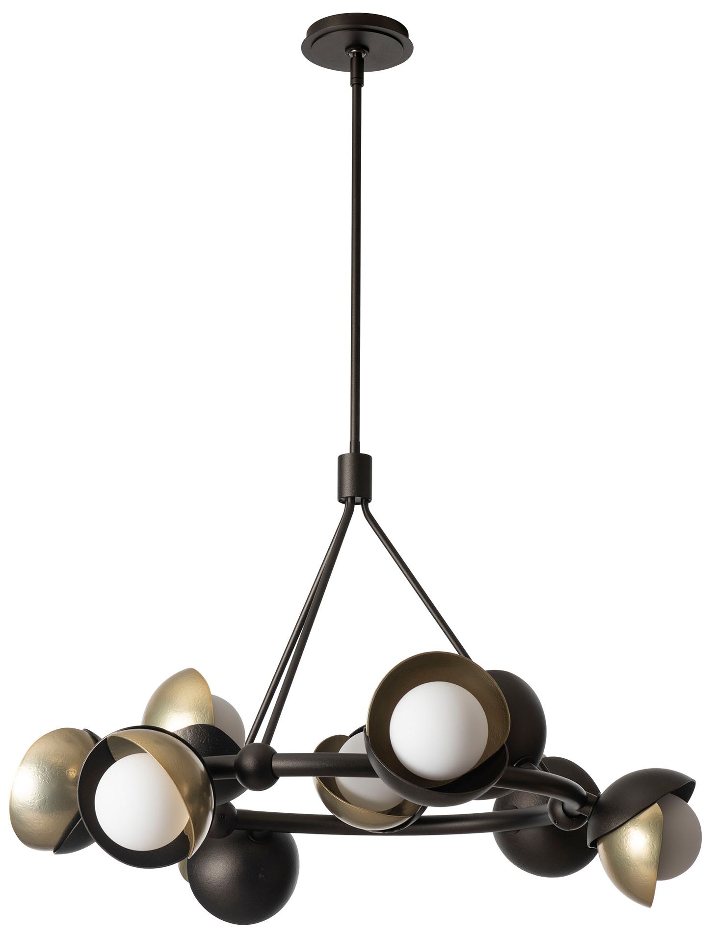 Image 3 Brooklyn 32" Wide Double Shade 9-Light Oil Rubbed Bronze Ring Pendant more views