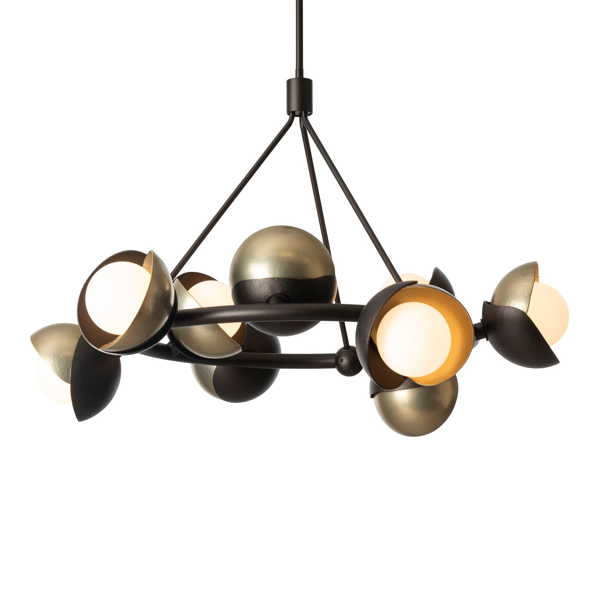 Image 4 Brooklyn 32" Wide Double Shade 9-Light Oil Rubbed Bronze Ring Pendant more views