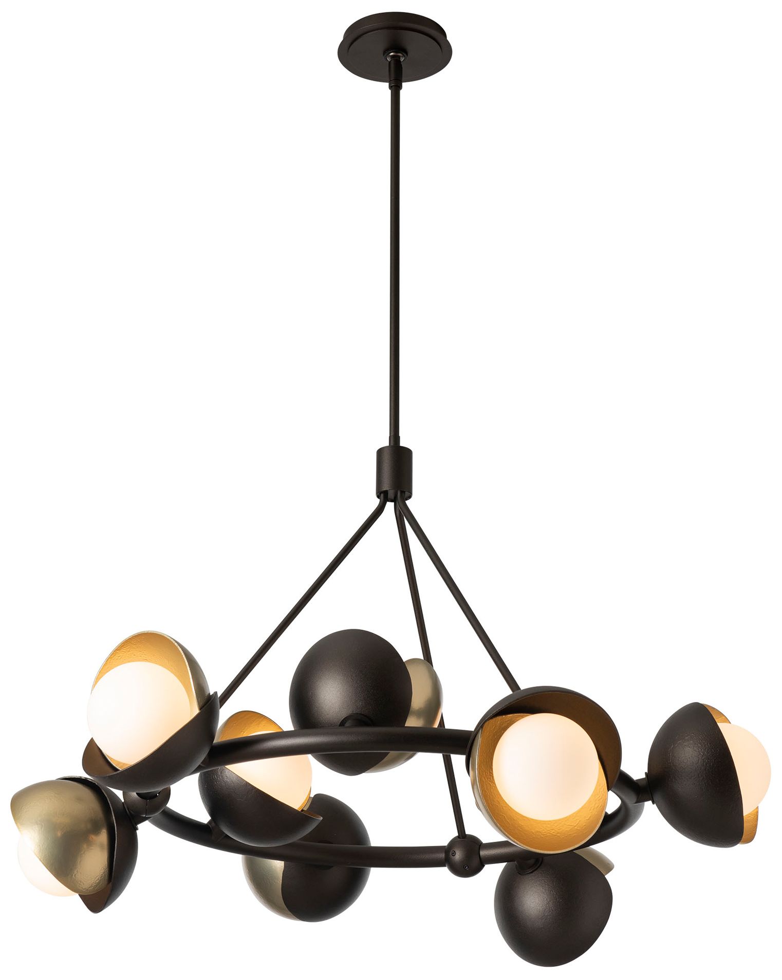 Image 6 Brooklyn 32" Wide Double Shade 9-Light Oil Rubbed Bronze Ring Pendant more views