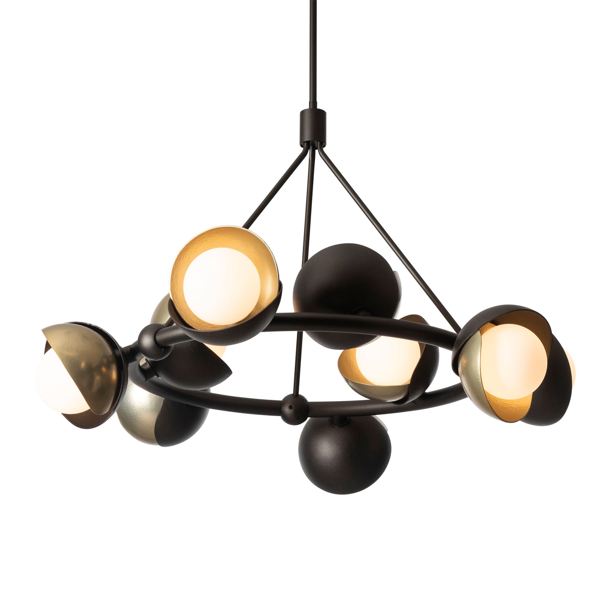 Image 7 Brooklyn 32" Wide Double Shade 9-Light Oil Rubbed Bronze Ring Pendant more views