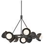 Brooklyn 32"W 9-Light Black Accented Oiled Bronze Double Shade Ring Pe