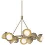 Brooklyn 32"W 9-Light Brass Accented Soft Gold Double Shade Ring Penda