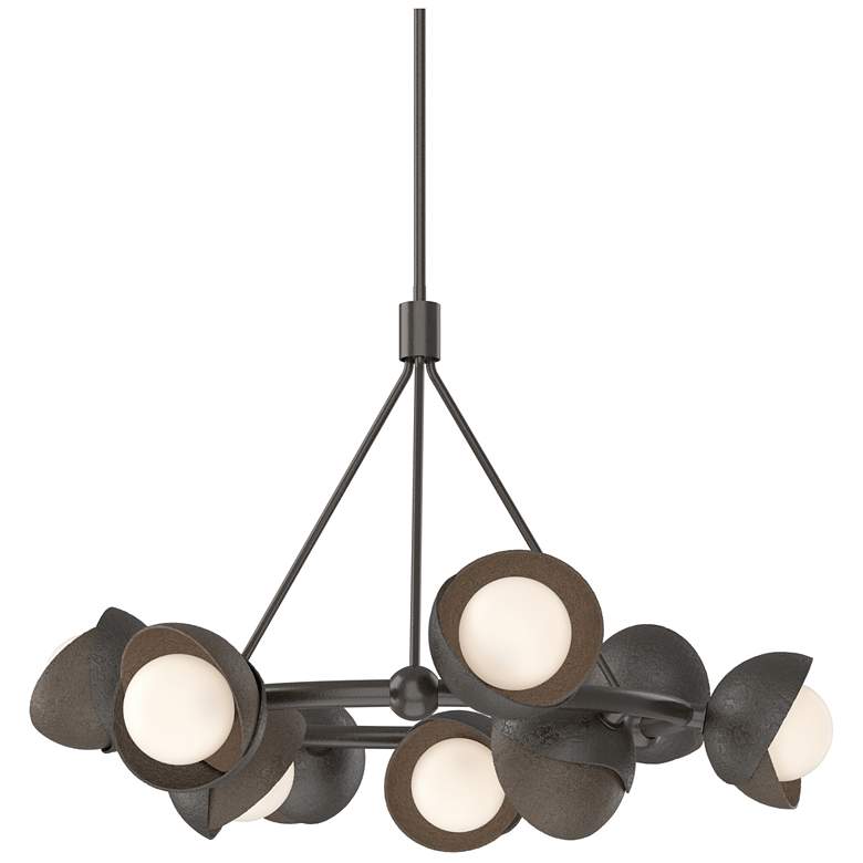 Image 1 Brooklyn 32"W 9-Light Bronze Accented Oil Bronze Double Shade Ring Pen