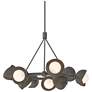 Brooklyn 32"W 9-Light Bronze Accented Smoke Double Shade Ring Pendant