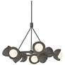 Brooklyn 32"W 9-Light Dark Smoke Double Shade Ring Pendant