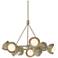 Brooklyn 32"W 9-Light Gold Double Shade Ring Pendant