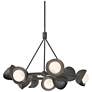 Brooklyn 32"W 9-Light Ink Accented Natural Iron Double Shade Ring Pend