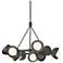 Brooklyn 32"W 9-Light Ink Accented Natural Iron Double Shade Ring Pend