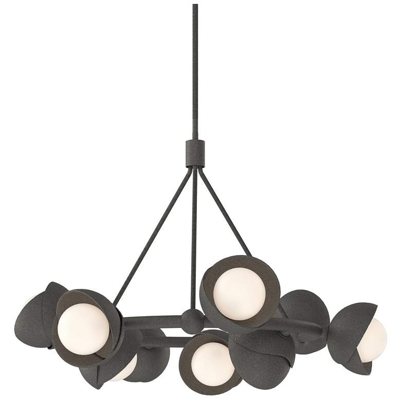 Image 1 Brooklyn 32"W 9-Light Iron Accented Natural Iron Double Shade Ring Pen