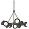 Brooklyn 32"W 9-Light Iron Accented Natural Iron Double Shade Ring Pen