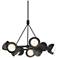 Brooklyn 32"W 9-Light Oiled Bronze Accented Black Double Shade Ring Pe