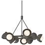 Brooklyn 32"W 9-Light Oiled Bronze Accented Smoke Double Shade Ring Pe