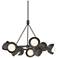 Brooklyn 32"W 9-Light Oiled Bronze Double Shade Ring Pendant