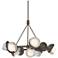 Brooklyn 32"W 9-Light Platinum Accented Bronze Double Shade Ring Penda