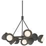 Brooklyn 32"W 9-Light Smoke Accented Natural Iron Double Shade Ring Pe