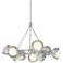 Brooklyn 32"W 9-Light Sterling Double Shade Ring Pendant